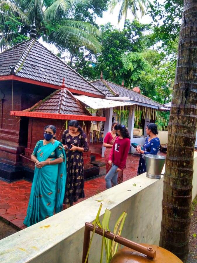 Ambalavattam Temple; uasatish; Naga Pooja 2021; Tellicherry; Kerala; Undia; devotees;