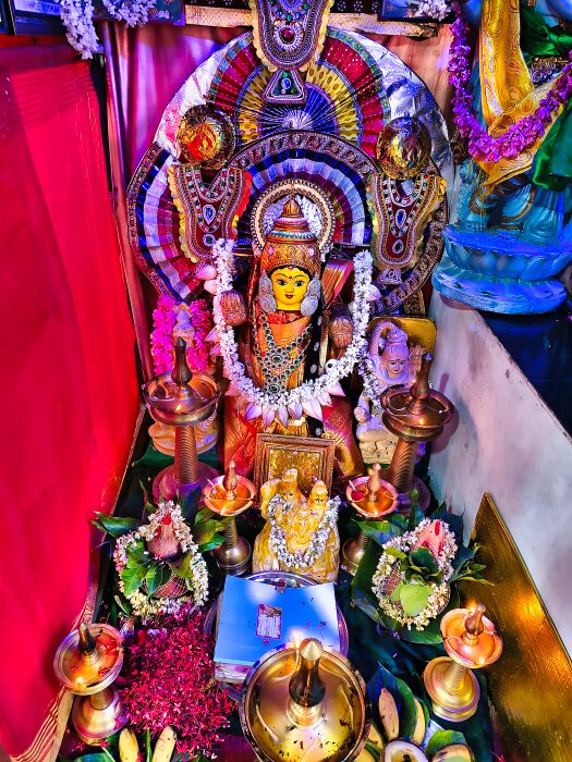 Sarasvati Devi; Navarartri Pooja 2025; uasatish;Saraswati Devi