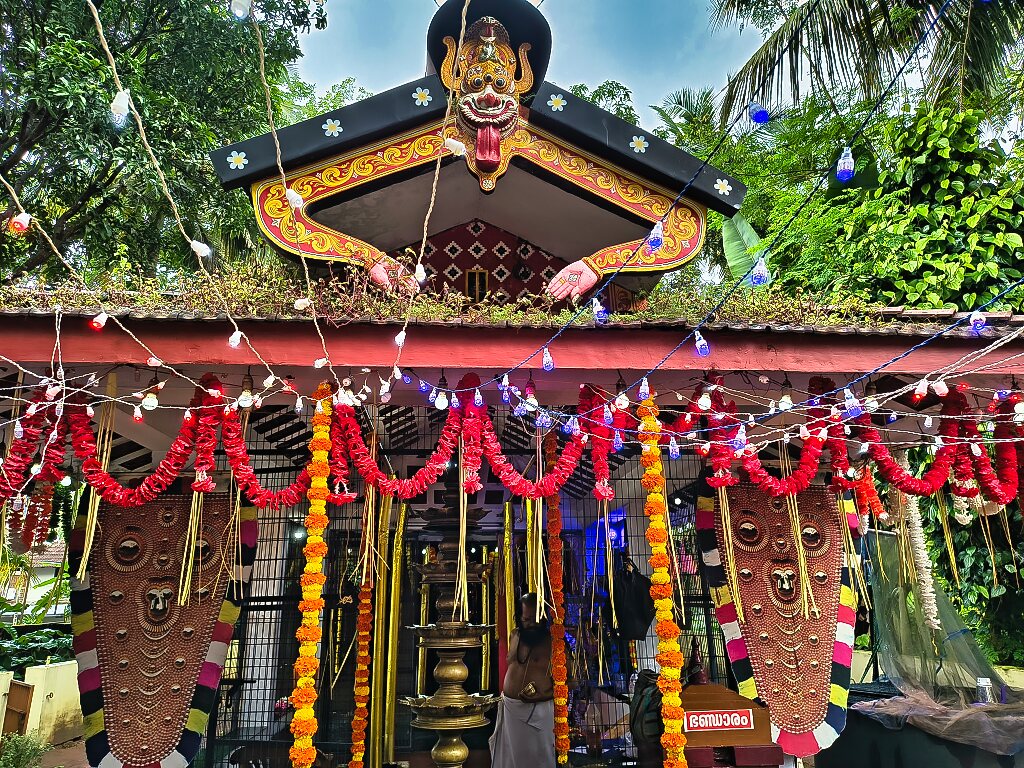 Tellicherry; temple; Kerala; India; uasatish;